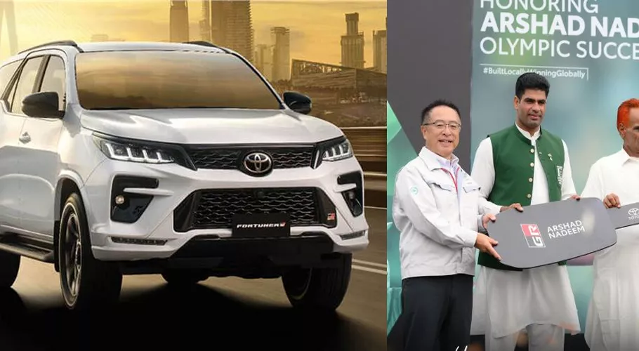 Toyota Pakistan Gifts a Fortuner GR-S to Arshad Nadeem